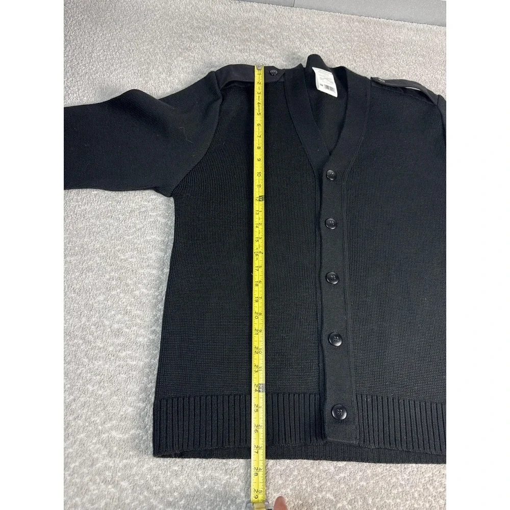 Military Equipment Corporation Of America Sweater Mens 44R Black V Neck Cardigan